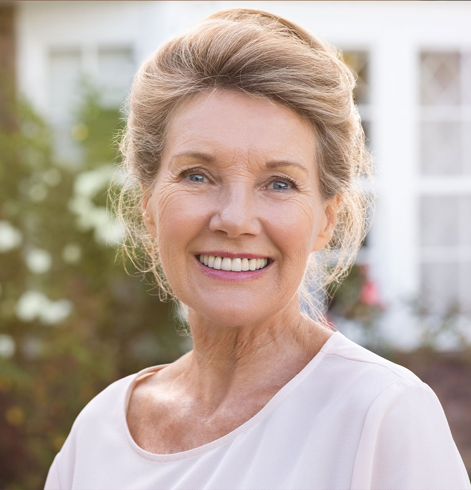 dental implant patient smiling